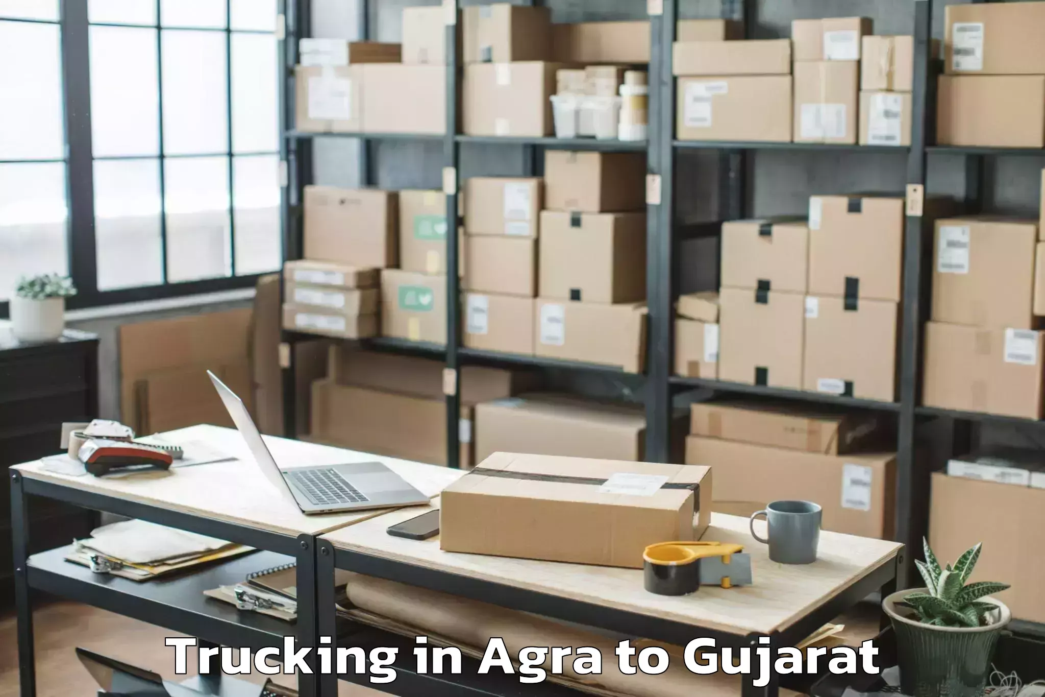 Affordable Agra to Gujarat University Of Transpla Trucking